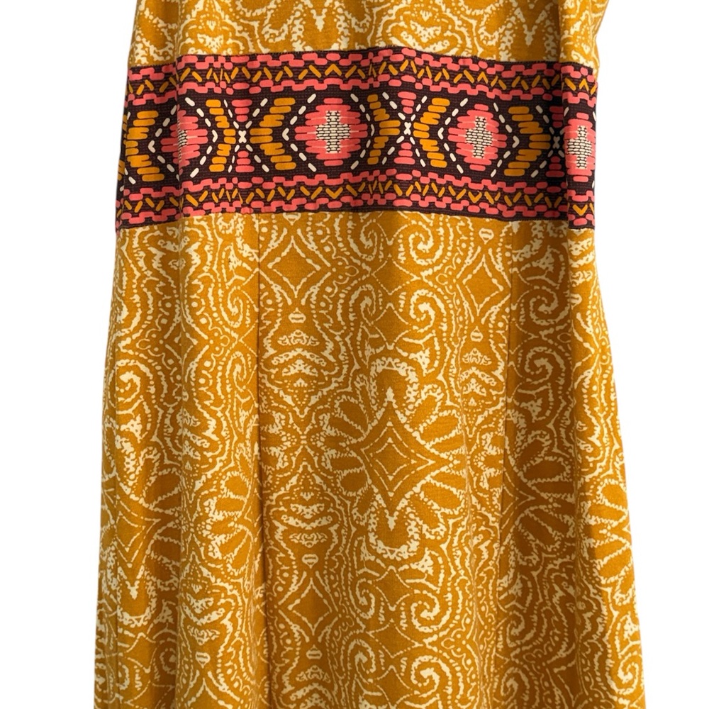 Prana Skye Marigold Maxi Dress Organic Cotton Halter Keyhole XS Boho - Picture 3 of 7
